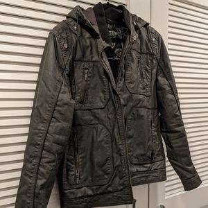 Guess Mens Lined Dark Grey Jacket (Medium)